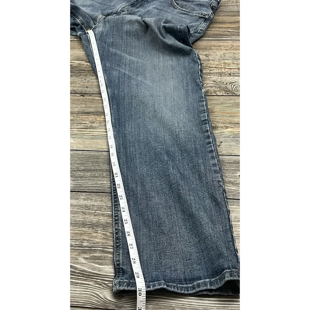 Wrangler Jeans Mens 36x30 Blue Wash Relaxed Straight Western Denim Pants 99RSTIL